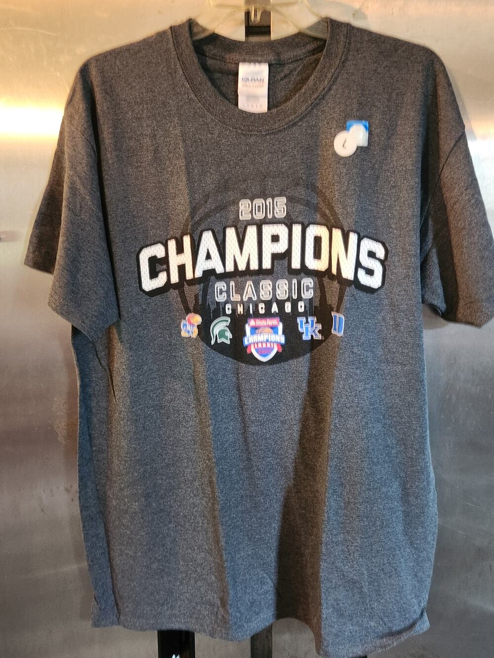2015 Champions Classic Chicago T-Shirt Duke Kentucky Kansas Michigan St L